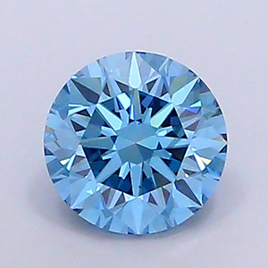 Diamante azul de corte brillante redondo de lujo, cultivado en laboratorio, piedra suelta - Product Image 2