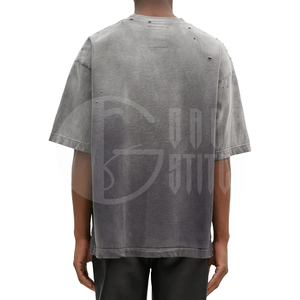 Camiseta OEM 100% Algodón para Hombre, Camiseta Vintage con Efecto Desgastado, Camiseta con Estampado/Bordado Personalizado - Product Image 5