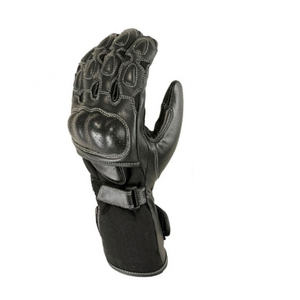 Gants de moto en cuir noir, gants de protection pour la conduite, coupe-vent, imperméables, antidérapants, gants de course pour moto, logo personnalisé - Product Image 4