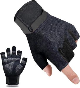 Gants d'entraînement respirants à demi-doigts pour hommes, protection complète de la paume, gants de musculation pour la salle de sport et le fitness - Product Image 6