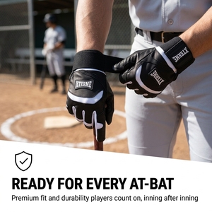 Gants de frappe en cuir avec paume renforcée, gants de frappe pour le baseball, gants de softball pour joueurs professionnels, articles de sport pour le baseball - Product Image 3