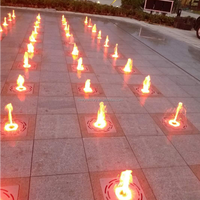 Fontaine musicale moderne DEWY, fontaine sèche extérieure en acier inoxydable, eau colorée, éclairage DMX512, contrôle programmable, garantie de 2 ans