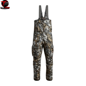 Peto de camuflaje digital para hombre, para caza al aire libre, con cremallera central frontal y bolsillos cargo de doble solapa en el muslo, resistente - Product Image 1