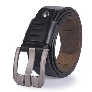 Wholesale Custom Full Grain Cow Hide Genuine Leather Eco-Friendly Men's <b>Belt</b> with Alloy Buckle Casual Style - Product Image 1