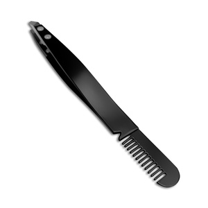 Pinzas de Cejas Profesionales de Acero Inoxidable con Punta Inclinada de Cerámica Moderna de Alta Calidad de Sadia Khan Industry, Ligeras y Duraderas - Product Image 2