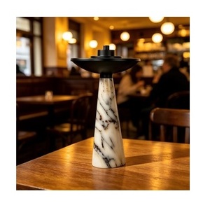 Emerald Green <b>Marble</b> Tripod Incense Burner – Gunmetal Slotted <b>Mesh</b> Lid Charcoal Bakhoor Caddy - Product Image 6