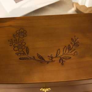 <b>Cheap</b> Rustic Wooden Treasure <b>Box</b> for Precious Items, Jewelry, Small <b>Gifts</b> and Memories with Artistic Handmade Details - Product Image 3