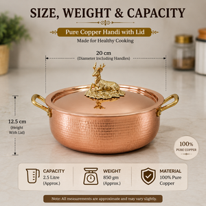 Pure Copper Cooking <b>Pot</b> with Lid Brass Bird Knob Double Handles Luxury Casserole Cookware Serving <b>Pot</b> Kitchenware Wholesale - Product Image 5