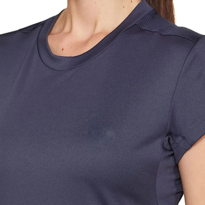 Camiseta de Manga Corta para Mujer, Corte Ajustado, Secado Rápido, Color Sólido, Cuello Redondo, Tejido de Poliéster, Informal, para Primavera y Verano - Product Image 3