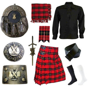 Ensemble de kilt écossais avec accessoires à prix très bas, haute qualité, nouveau style, kilt utilitaire en tartan Wallace avec accessoires - Product Image 3