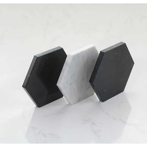 Posavasos de Mármol Natural Ecológicos, Juego de Posavasos de Madera Duraderos y Lavables para Protección de Mesa - Product Image 3