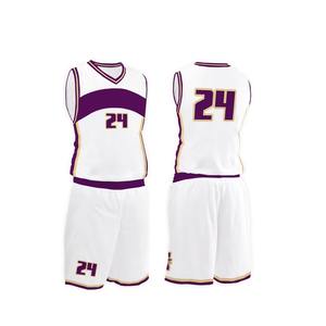 Ensemble de maillot et short de basketball personnalisés, service entièrement personnalisé incluant la taille, la couleur, le design et la personnalisation pour l'identité de l'équipe - Product Image 4