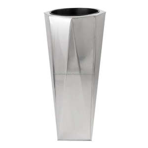 Florero de suelo de Pilar plateado, maceta decorativa de aluminio hecha a mano, suministros de decoración de Interior para el hogar y el Hotel, jarrón de cerámica - Product Image 6
