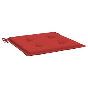 Ensemble de 2 coussins de chaise d'extérieur en tissu Oxford rouge, mousse moyenne en fibres, pour usage intérieur - Product Image 3