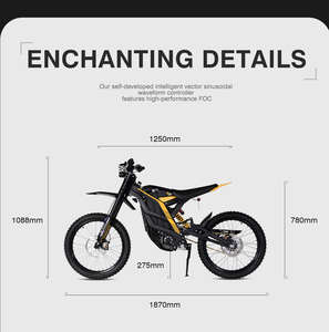 79Bike Falcon PRO 10KW Moto tout-terrain électrique pour adultes 72V 35Ah 120Km Longue portée Vélo de montagne de course - Product Image 4