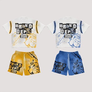 Ensemble décontracté d'été pour homme : T-shirt et short deux pièces, grande taille, thermique, respirant, séchage rapide, logo personnalisé - Product Image 3