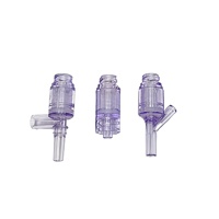 Connecteur PRN sans aiguille, injection, plastique transparent, type de modélisation PC+ABS+SILICONE, matériau certifié ISO 13485, classe médicale