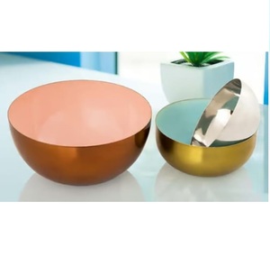 Grand bol de service en métal pour fruits et légumes, design unique, fait main, décoratif, grande capacité - Product Image 4