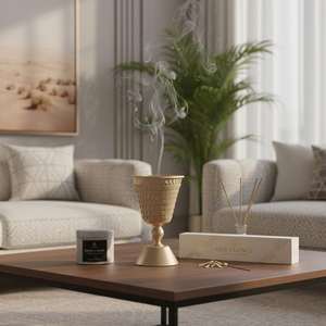 Quemador de Incienso de Lujo en Forma de Copa, Quemador de Incienso Árabe Oud, Porta Incienso Decorativo de Metal, Regalo para Ramadán y Eid - Product Image 3