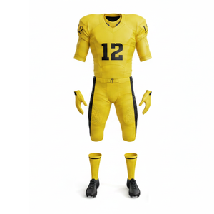 Uniforme de football américain personnalisé à manches courtes en polyester 100% unisexe respirant Ensemble d'uniformes de football américain - Product Image 1