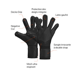 Gants de gardien de but professionnels BLIZ SPORTS WEAR |   Gants de gardien de but de football professionnels |   Protection supérieure des doigts en matériau PU antidérapant - Product Image 3