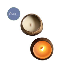 [VENTE CHAUDE] |   Bol à bougie écologique en coquille de noix de coco, décoration parfumée pour la maison, parfum personnalisé, bleu, en vrac, Vietnam - Product Image 1