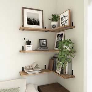 Set di 6 Mensole Galleggianti in Legno per Decorazione Murale, Eleganti Mensole da Parete - Product Image 5