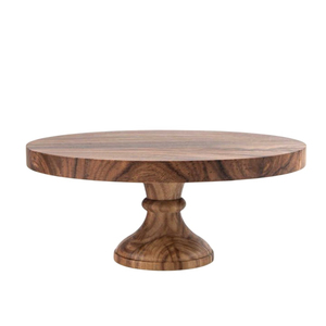 Artisan Flower Shaped Wood Cake <b>Riser</b> Fluted Design Decorative Dessert Stand Wholesale Handmade Solid Wooden Serveware - Product Image 3