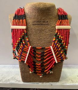 Collar de moda con cuentas de hueso modelo 2024 collar de diseño africano con cuentas de hueso para mujer collar de moda de hueso de la India - Product Image 6