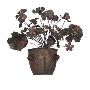 Pot de fleurs mural décoratif pour table, design moderne en métal, fait main, écologique, pour salon - Product Image 2