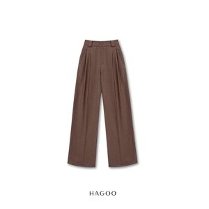 Pantalon large taille haute respirant et ample pour femme, coupe droite, col rabattu, idéal pour le bureau et les trajets quotidiens - Collection Automne Q717 - Product Image 6