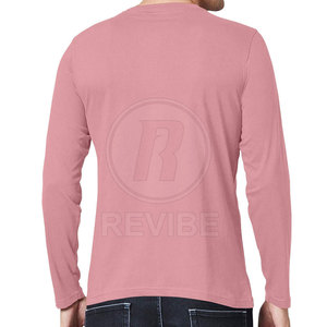 Chemise à manches longues pour tous les jours, en toile unie avec motif, style décontracté confortable, tissu doux - Product Image 3