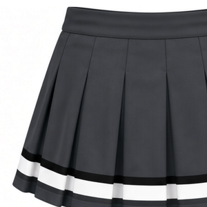 Jupe plissée gris-bleu sublimée pour cheerleading, bas de tenue de sport d'équipe, vêtements d'entraînement athlétique, compétition - Product Image 3