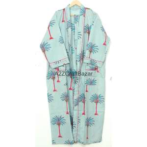 Ensemble de pyjama pour femme en coton 100% pur, élégant, luxueux, ample, imprimé numérique floral, style indien, pour demoiselle d'honneur, vente en gros - Product Image 1
