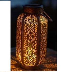 Farol marroquí de lujo, hecho a mano, con acabado en oro, en forma personalizada, farol grande. - Product Image 6