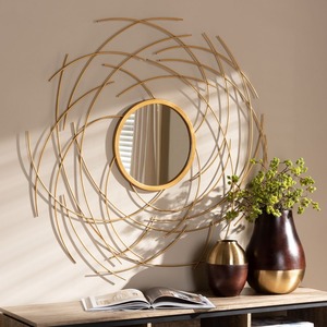 Oval Brass <b>Wall</b> <b>Mirror</b> With Ornate Frame Glam Decorative <b>Bathroom</b> Vanity <b>Mirror</b> living room <b>mirror</b> - Product Image 6