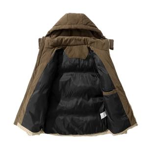 Chaqueta Acolchada de Invierno Unisex Personalizable con Capucha, Transpirable y Ecológica, Rellena de Algodón, Tejido de Lona, Estilo Casual para Exteriores - Product Image 5