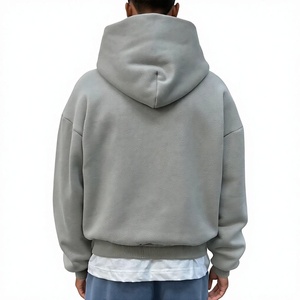 เสื้อฮู้ดซิปแบบสวมใส่สบาย ทรงปกติ มีซับใน ผ้าฟลีซถักเนื้อหนัก 400 GSM ผ้าฝ้าย 100% สำหรับฤดูหนาว ผู้ชาย แบบเรียบ สำหรับพิมพ์ลาย 24 ชั่วโมง - Product Image 3