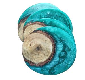 Posavasos de madera de resina de alta calidad Posavasos modernos Posavasos personalizados de madera de resina a bajo precio - Product Image 1