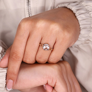 Bague de fiançailles et d'anniversaire solitaire en diamant taille brillant 2,00 carats, plaqué or jaune 14 carats, bijoux en vermeil éternité - Product Image 4