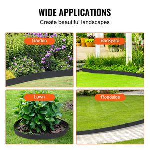 Strisce in Acciaio per Bordi da Giardino, Confezione da 3, 40"L X 6"H, Pieghevoli a Martello, 5 Clip, Facile Installazione - Product Image 6