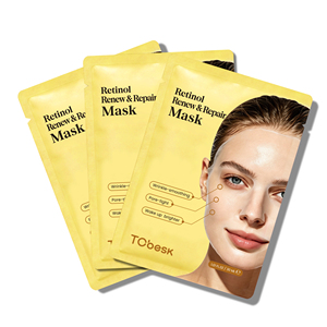 Masque facial anti-âge au rétinol, réduit les ridules, raffermit, lisse et rajeunit, masque en feuille - Product Image 2
