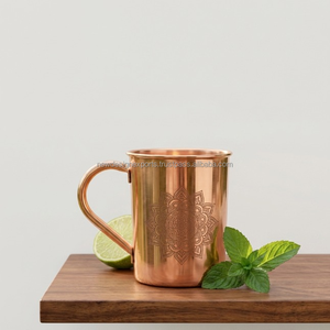 Vajilla de Cobre Pulido de Lujo – Taza 100% de Metal Puro para Mixología Artesanal - Product Image 6