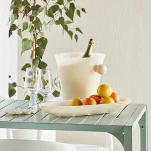 White Ice <b>Bucket</b> Beverage Tub Champagne Cooler Serving <b>Bucket</b> with Handle for Party Table - Product Image 1