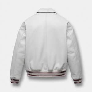 Custom applique leather bomber <b>jacket</b> designed for hip hop style made with <b>waterproof</b> breathable fabric suitable for winter wear - Product Image 2