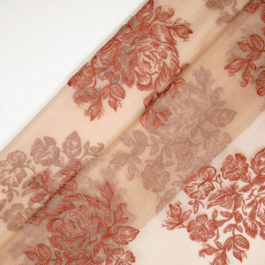 Tela de Encaje Bordado de Alta Calidad, Elegante Tela de Malla Estampada con Jacquard Floral para Vestidos de Novia y Decoración de Prendas - Product Image 3
