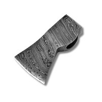 Burraq Hache de fendage et tête de tomahawk en acier Damas, qualité supérieure, faite main, avec étui en cuir, pour usage industriel et extérieur, cadeau pour papa