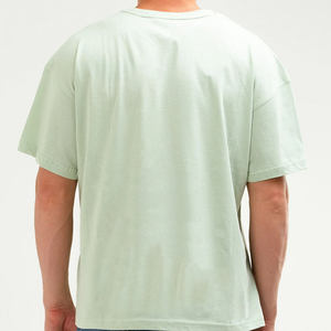T-shirt à manches courtes en coton épais de haute qualité avec encolure en O pour hommes - Product Image 2