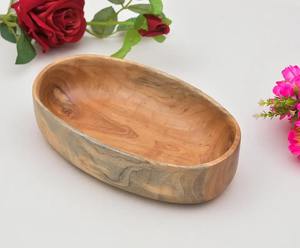 Ensemble de bols en bois d'acacia faits à la main, bols à salade en bois naturel, vaisselle de cuisine écologique, vente en gros - Product Image 3