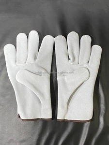 Gants de conducteur fendus de vache Gants de travail de sécurité en cuir Certifié CE En 388 Certifié ISO Fabricant et exportateur - Product Image 5